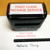 First Class Package Service Stamp Red Ink Large 0422A