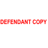 DEFENDANT COPY Rubber Stamp for office use self-inking