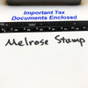 Important Tax Documents Enclosed Stamp Blue Ink Large 0123C