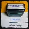 Requested Material Enclosed Stamp Blue Ink Large