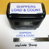 Shippers Load And Count Stamp Blue Ink Large 0123A