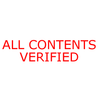 ALL CONTENTS VERIFIED Rubber Stamp for mail use self-inking