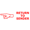 RETURN TO SENDER with hand Rubber Stamp for mail use self-inking
