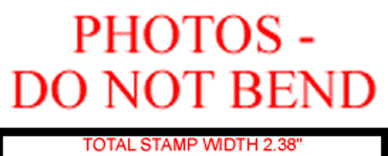 PHOTOS DO NOT BEND Rubber Stamp for mail use self-inking