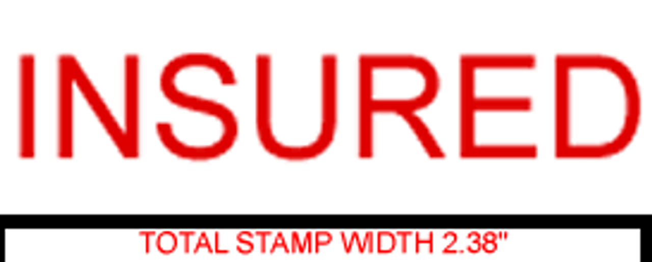 INSURED Rubber Stamp for mail use self-inking