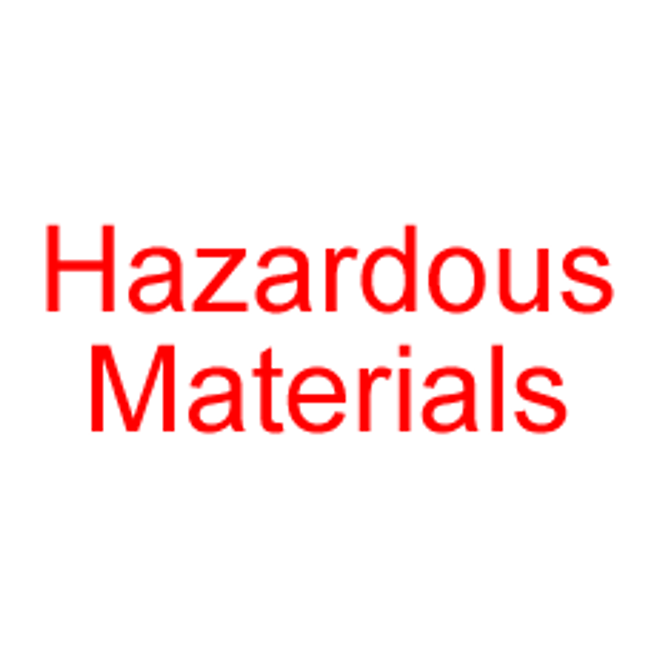 HAZARDOUS MATERIALS Rubber Stamp for mail use self-inking