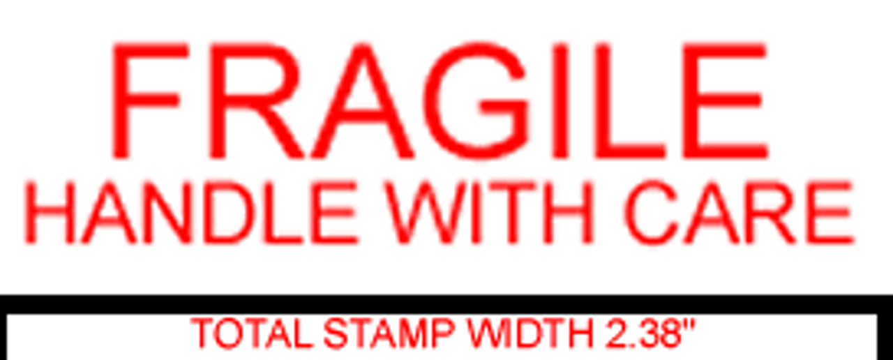 FRAGILE HANDLE WITH CARE Rubber Stamp for mail use self-inking