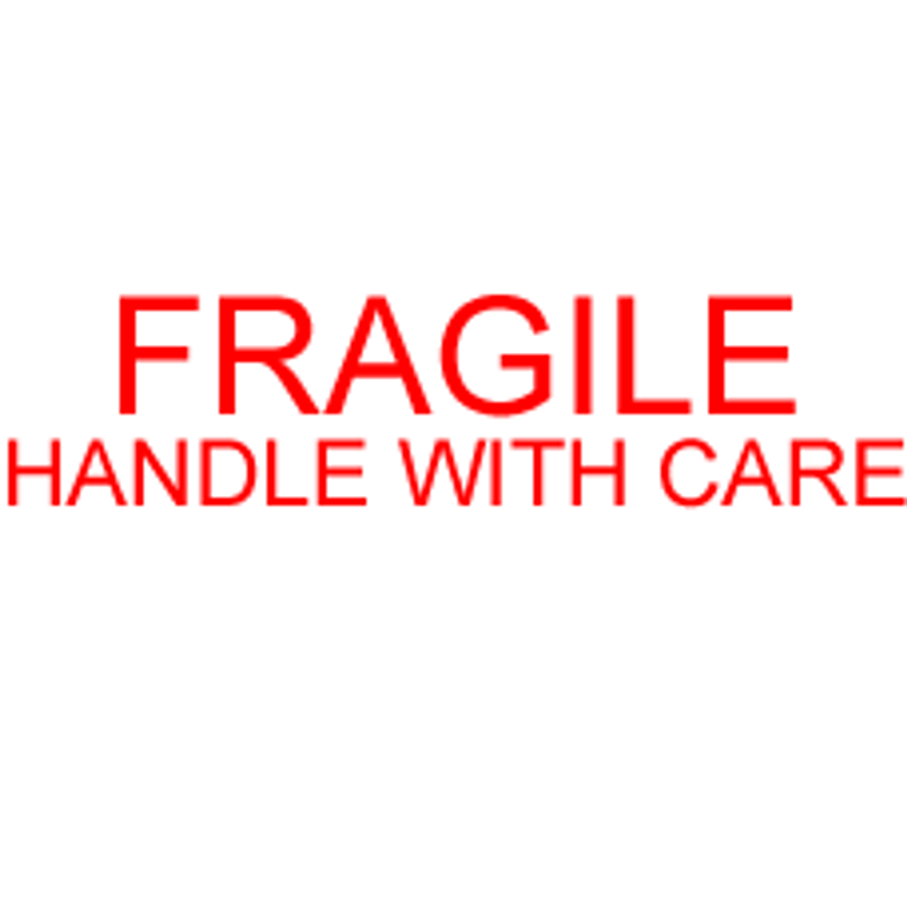 FRAGILE HANDLE WITH CARE Rubber Stamp for mail use self-inking