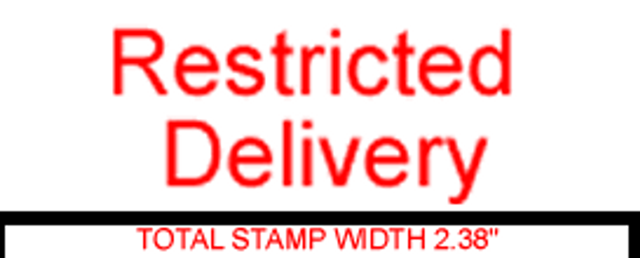 RESTRICTED DELIVERY Rubber Stamp for mail use self-inking