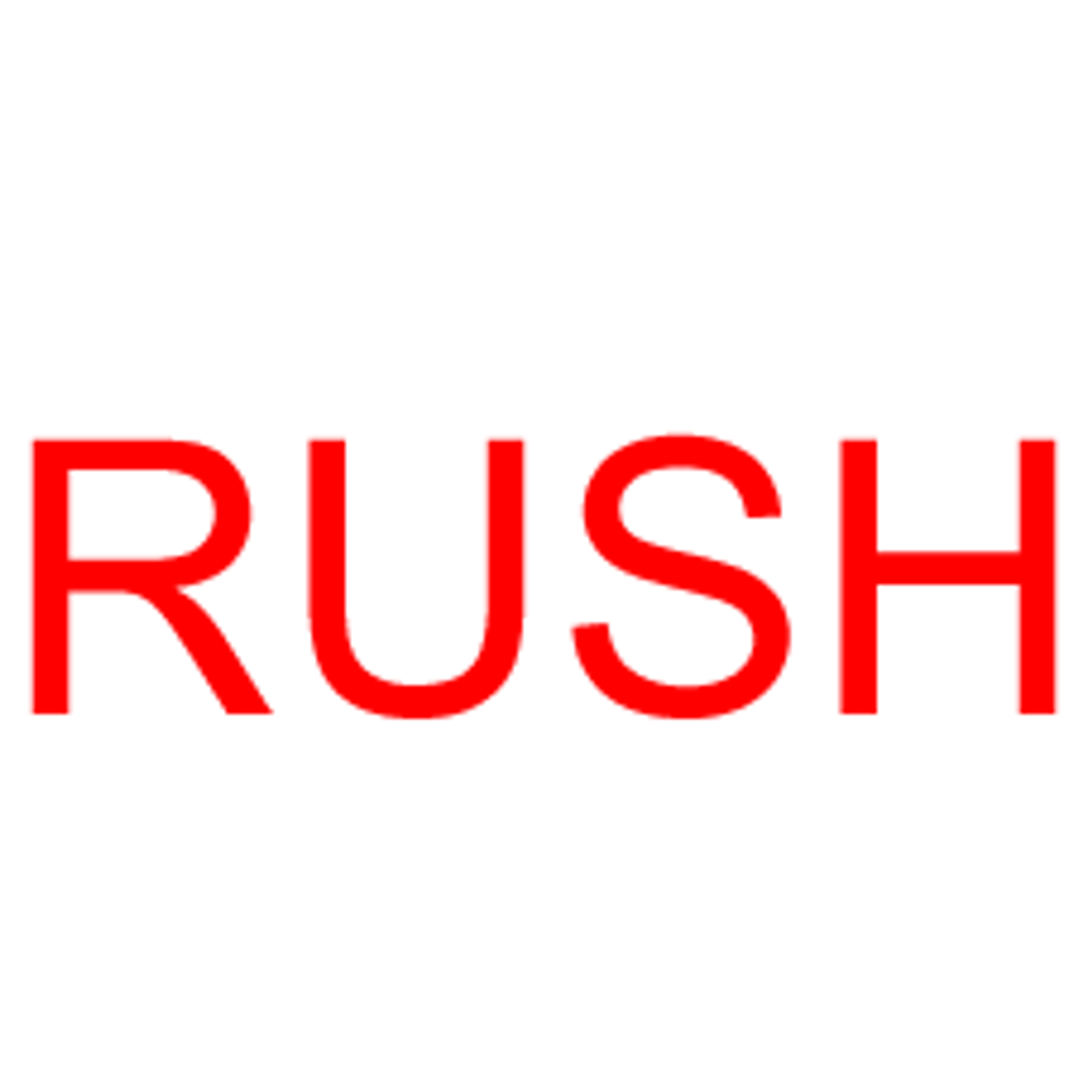 RUSH Rubber stamp for mail use self-inking