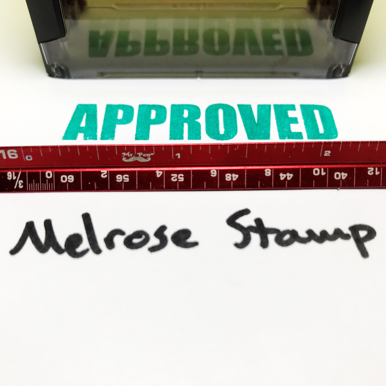 Approved Stamp Green Ink Large 0524C