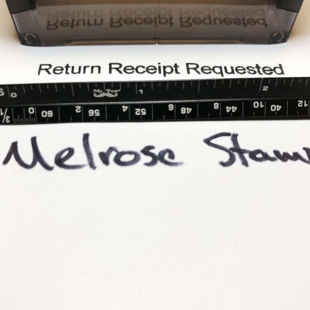 Return Receipt Requested Stamp Black Ink Large 1023C