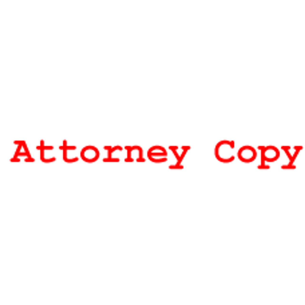 ATTORNEY COPY Rubber Stamp for office use self-inking