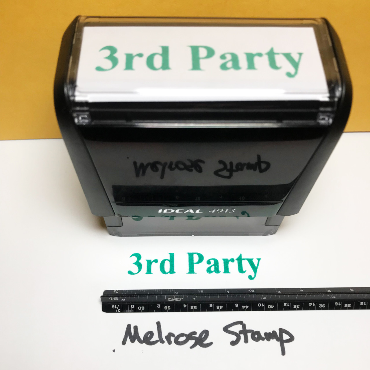 3rd Party Stamp Green Ink Large 0522A