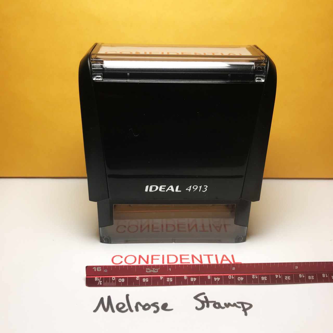 Confidential Stamp Red Ink Large 1123B
