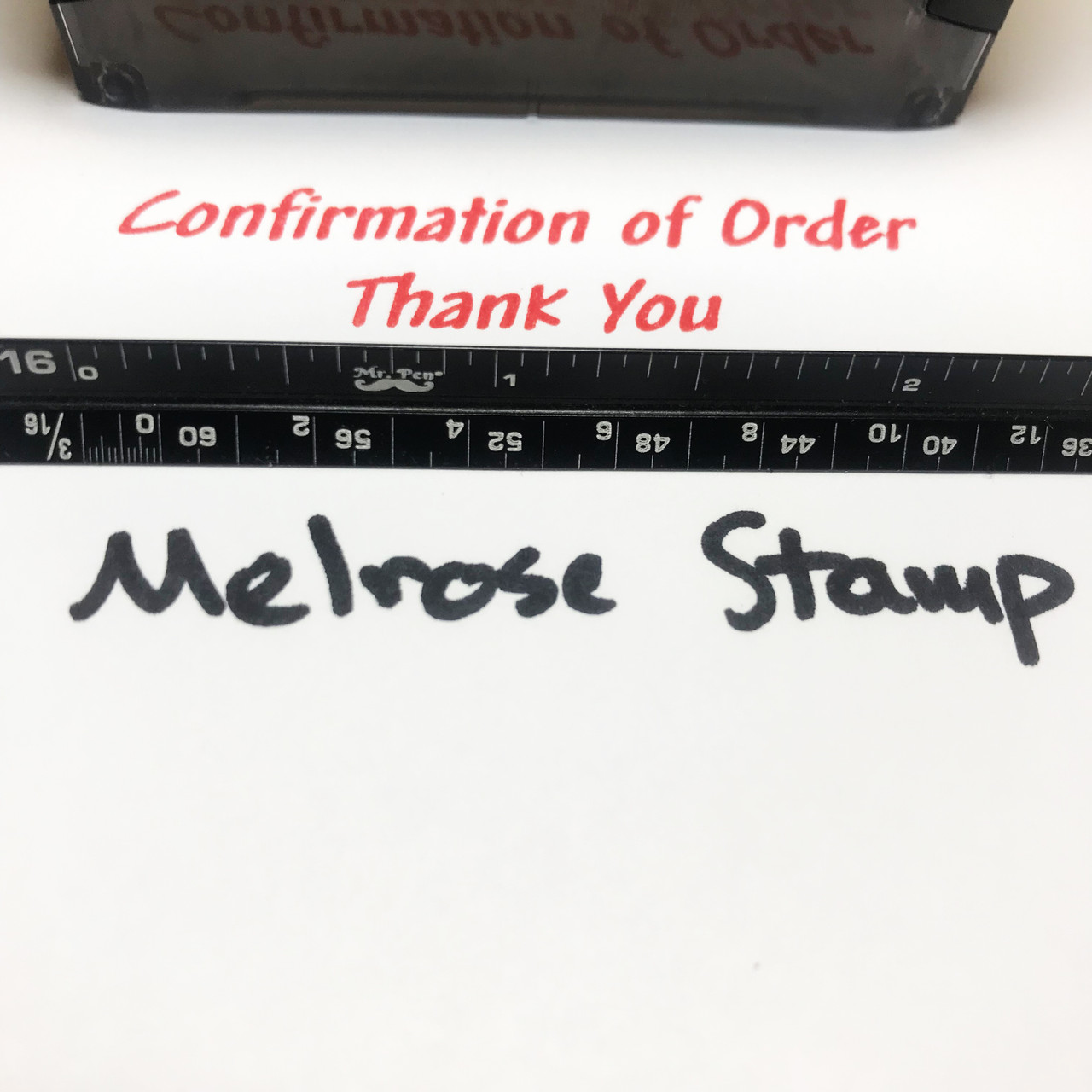 Confirmation of Order Thank You Stamp Large Red Ink 0123D