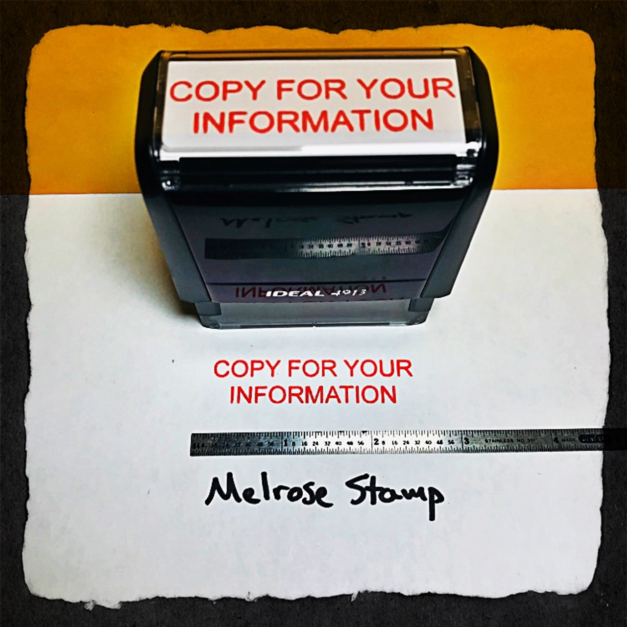 Copy For Your Information Stamp Red Ink Large