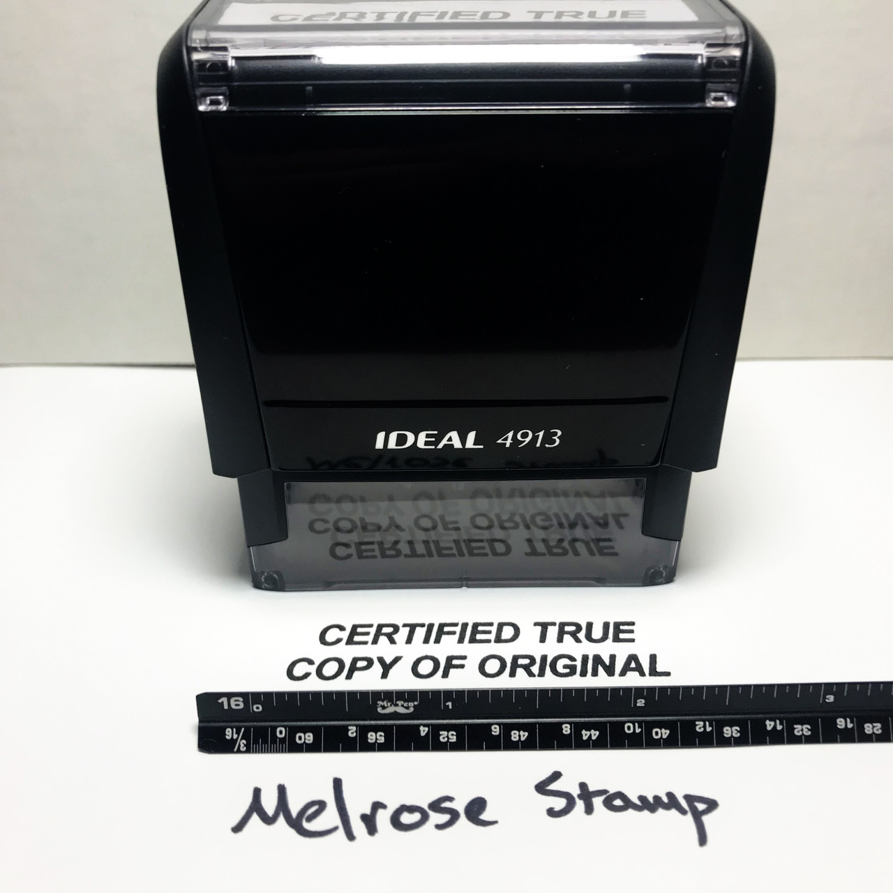 CERTIFIED TRUE COPY OF ORIGINAL Rubber stamp for office use self-inking