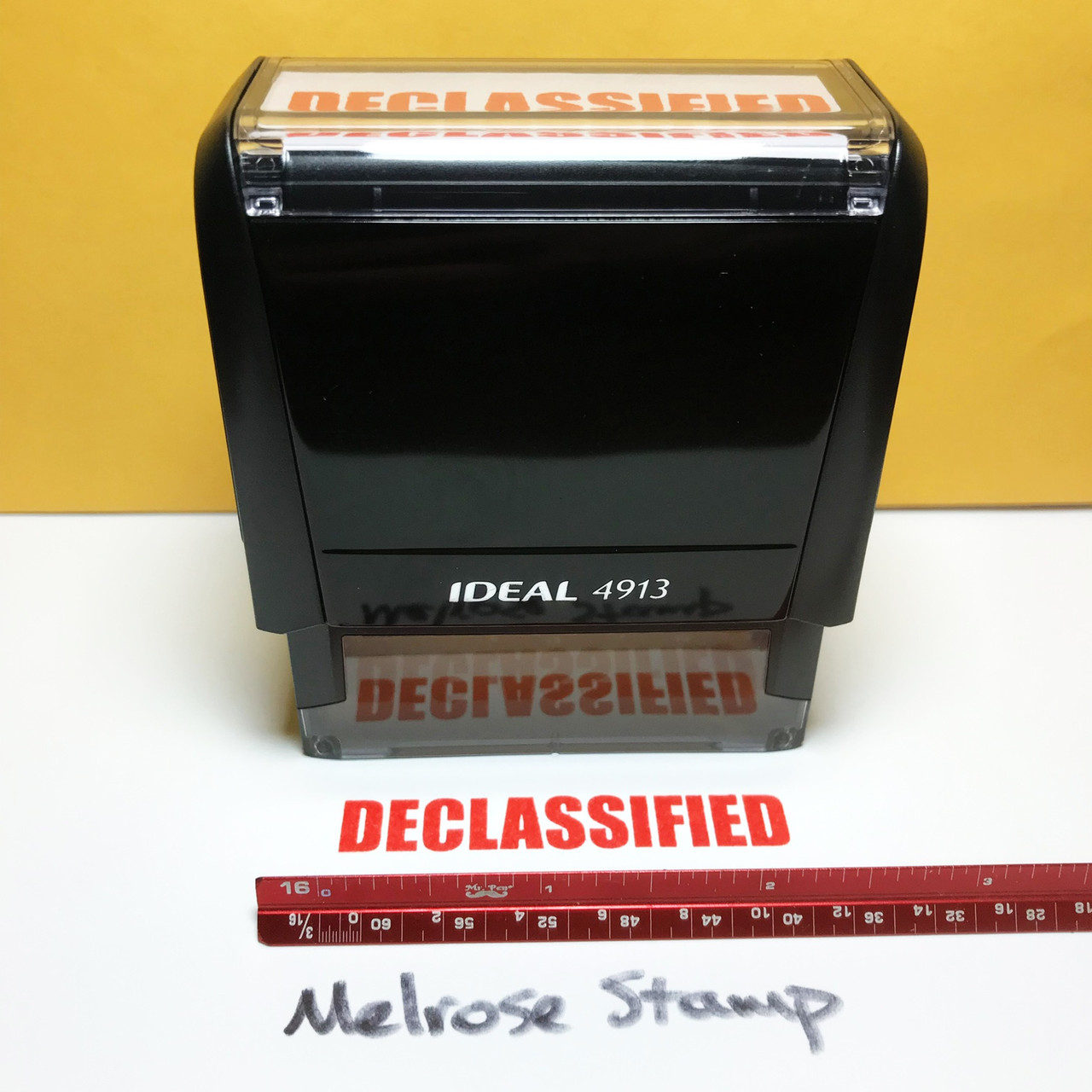 Declassified Stamp Red Ink Large 1122B