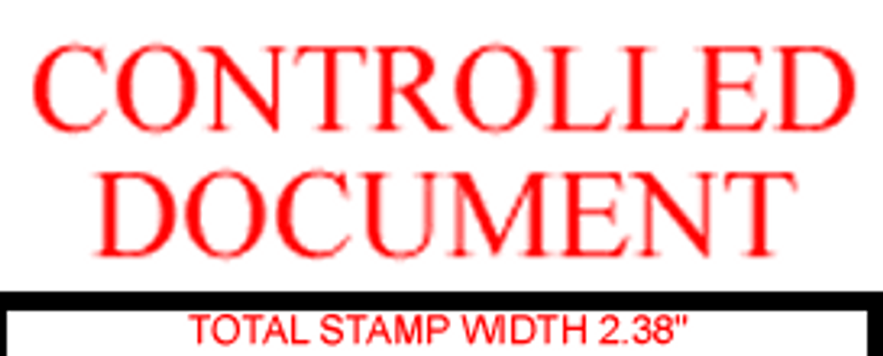 CONTROLLED DOCUMENT Rubber Stamp for office use self-inking