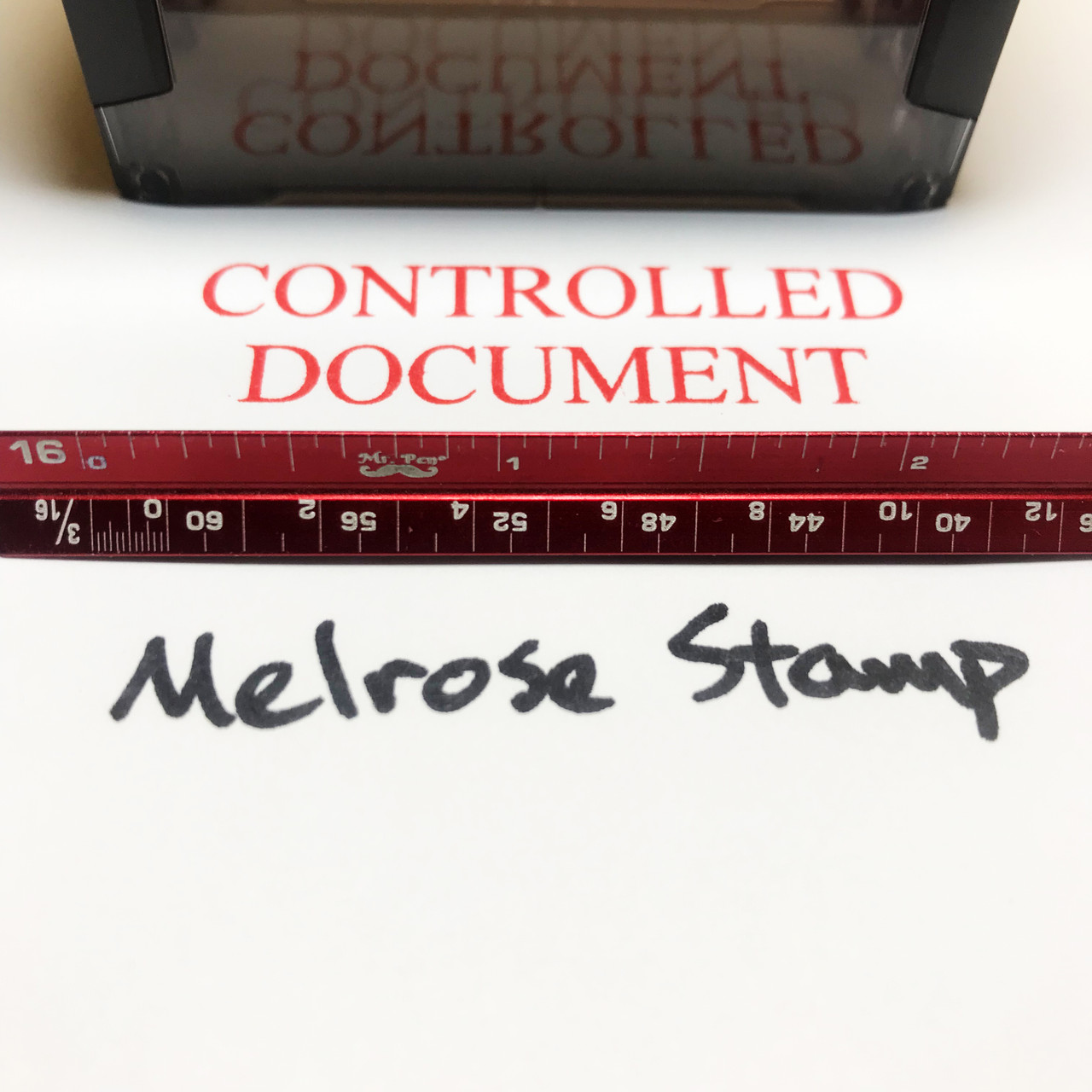 Controlled Document Stamp Red Ink Large 0123D