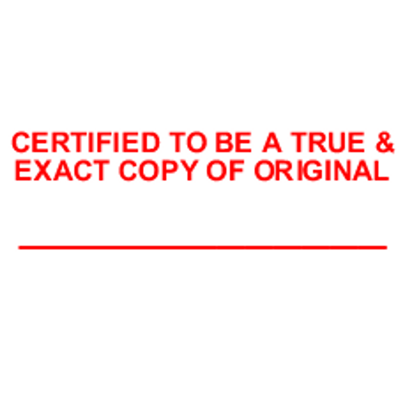 CERTIFIED EXACT COPY OF ORIGINAL Rubber Stamp for office ...