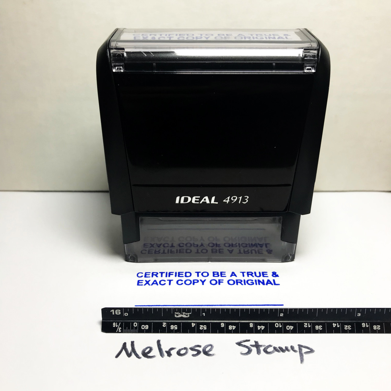 CERTIFIED EXACT COPY OF ORIGINAL Rubber Stamp for office use self-inking