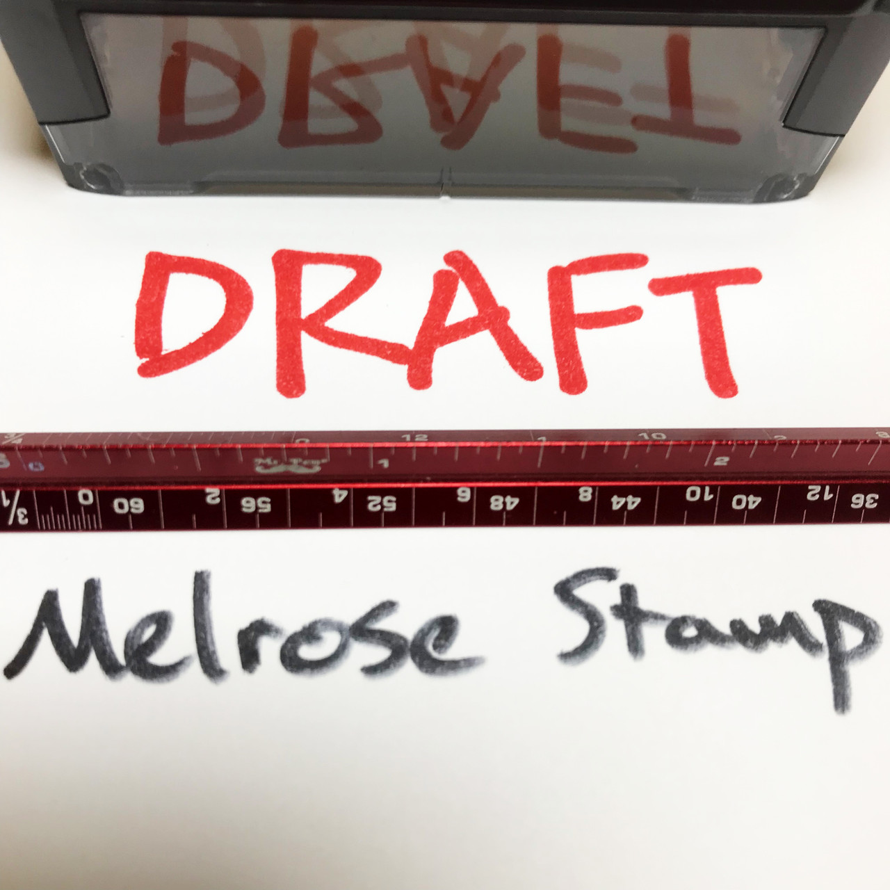 Draft Stamp Red Ink Large 0822D