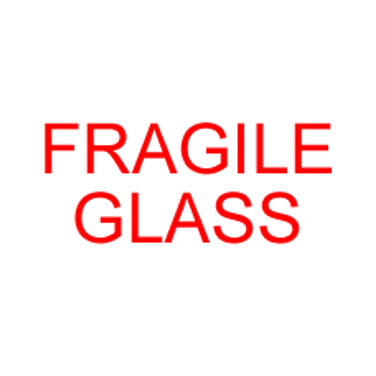 FRAGILE GLASS Rubber Stamp for mail use self-inking