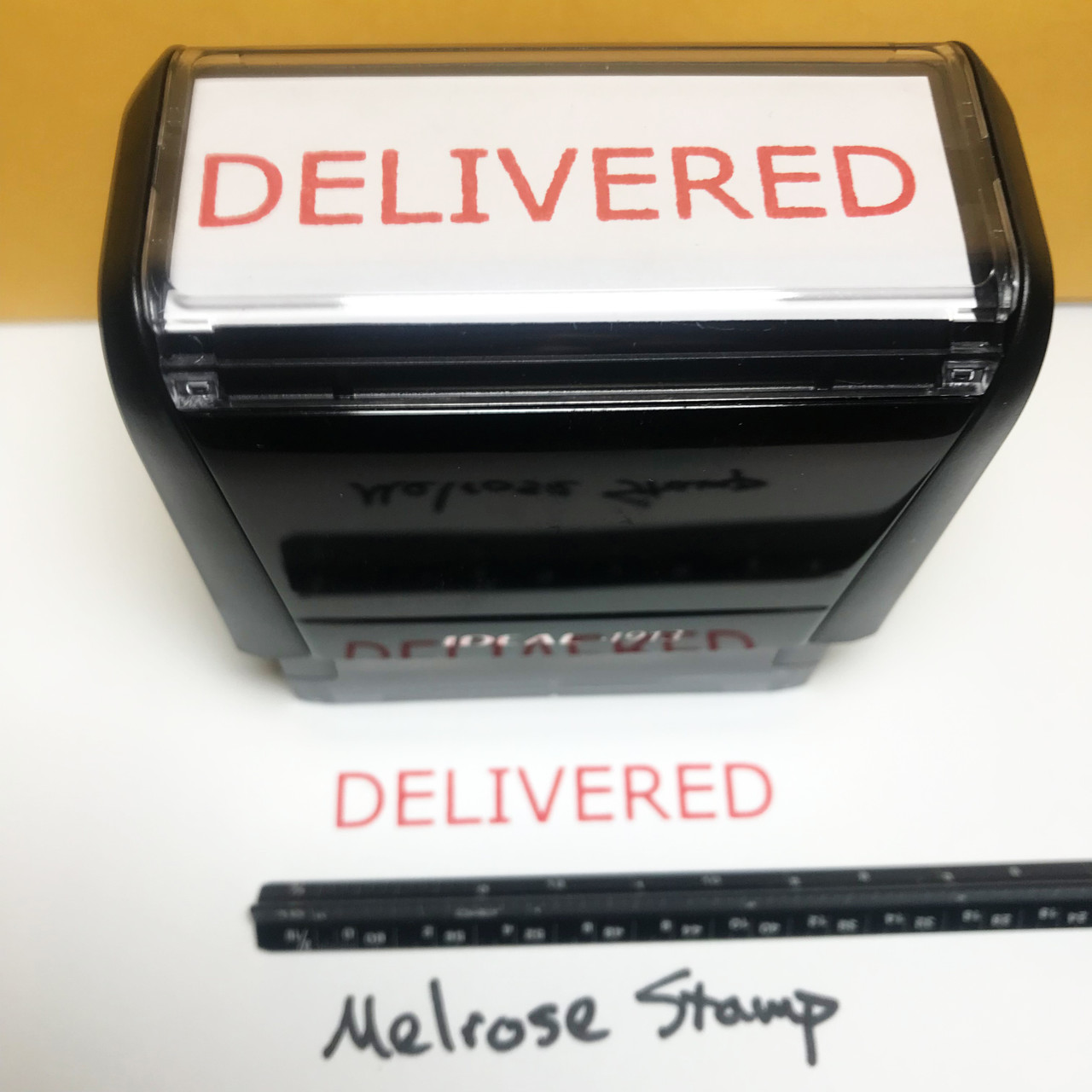 Delivered Stamp Red Ink Large 0622A