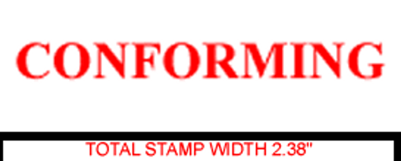 CONFORMING Rubber Stamp for office use self-inking