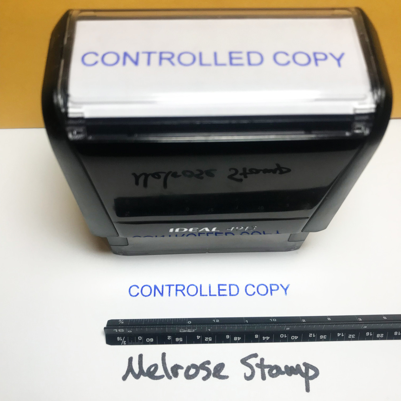 Controlled Copy Stamp Blue Ink Large 0522A