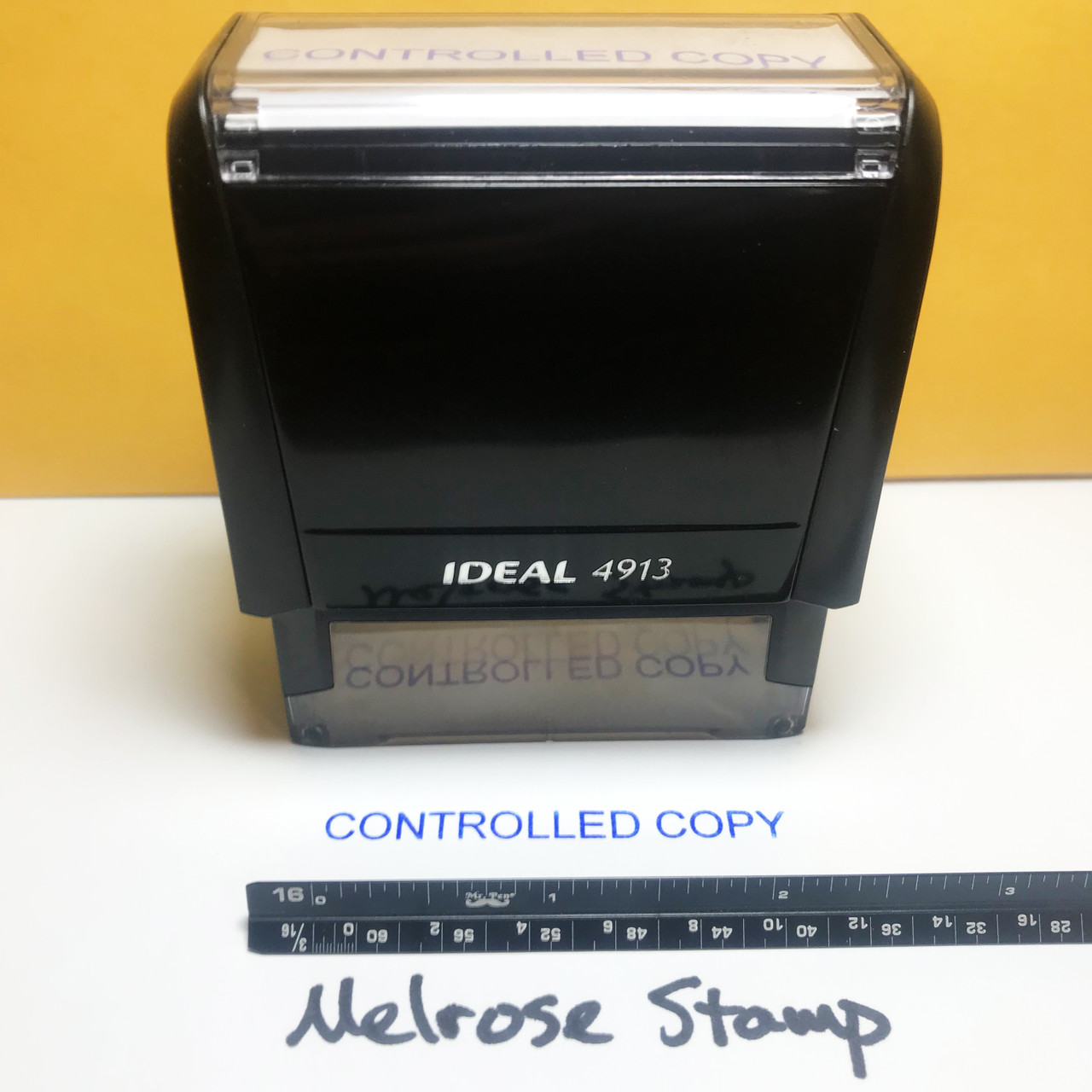 Controlled Copy Stamp Blue Ink Large 0522B