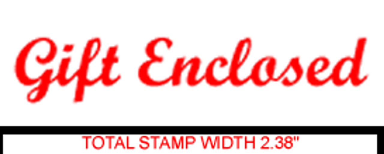 GIFT ENCLOSED Rubber Stamp for mail use self-inking