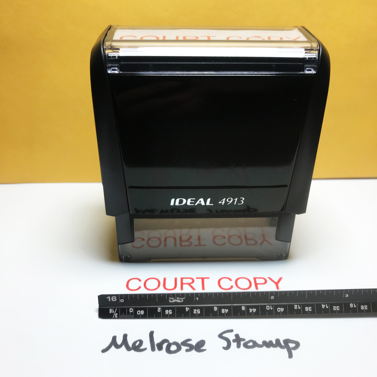 Court Copy Stamp Red Ink Large 0123B