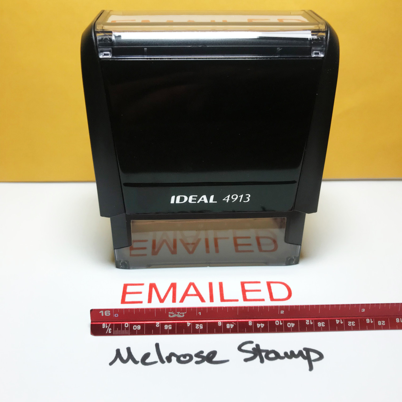 Emailed Stamp Red Ink Large 1222B