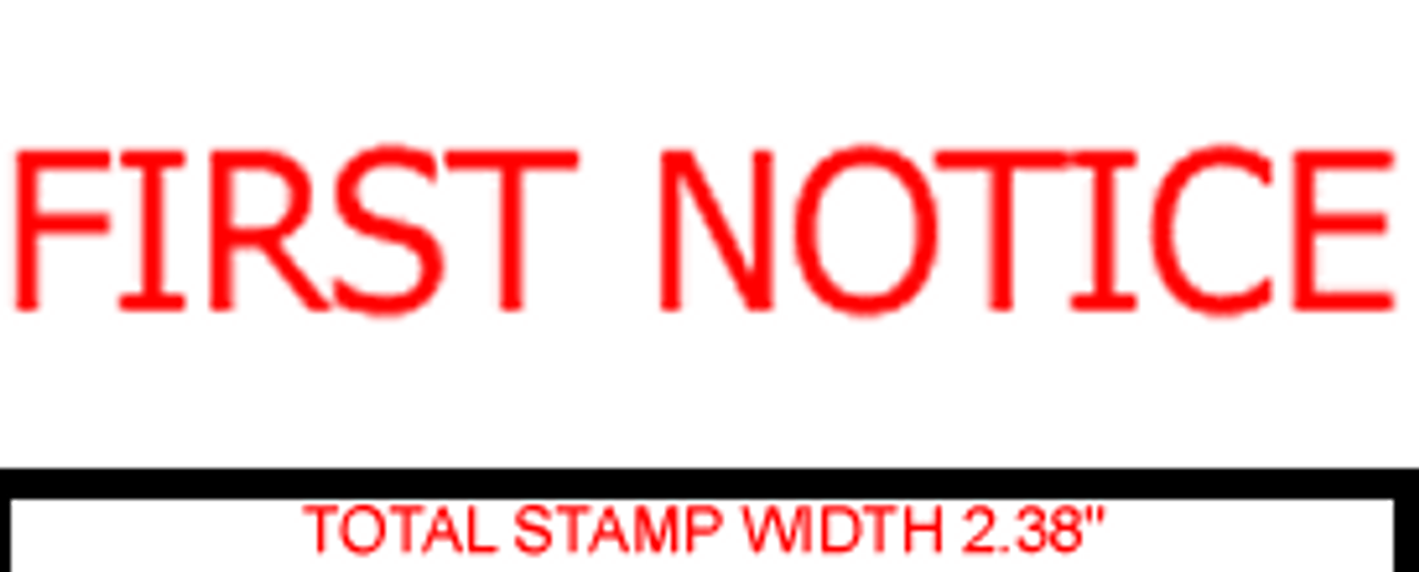 Large Narrow Font Final Notice Rubber Stamp Size 7/8 Tall x 2-1/4 Wide