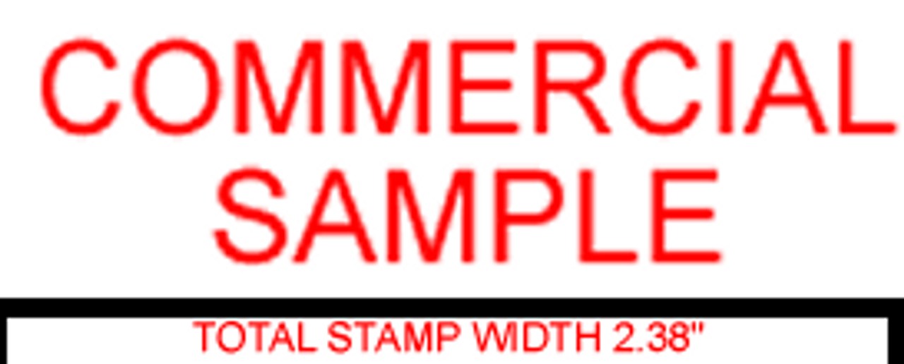 COMMERCIAL SAMPLE Rubber Stamp for mail use self-inking