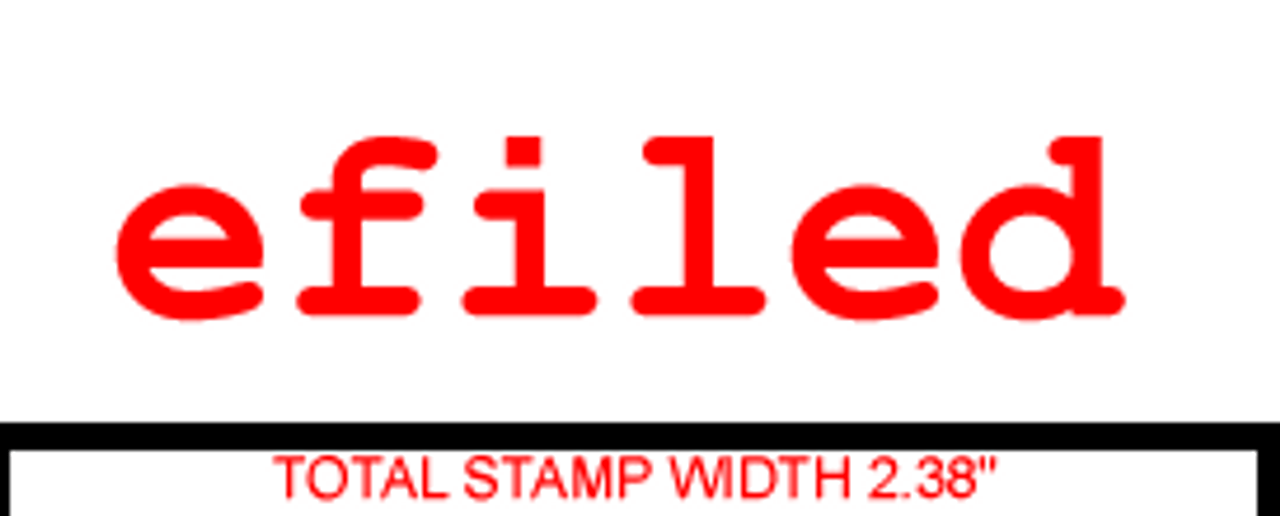 EFILED Rubber Stamp for office use self-inking