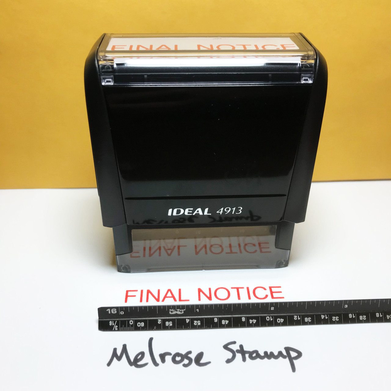 Final Notice Stamp Red Ink Large 1222B