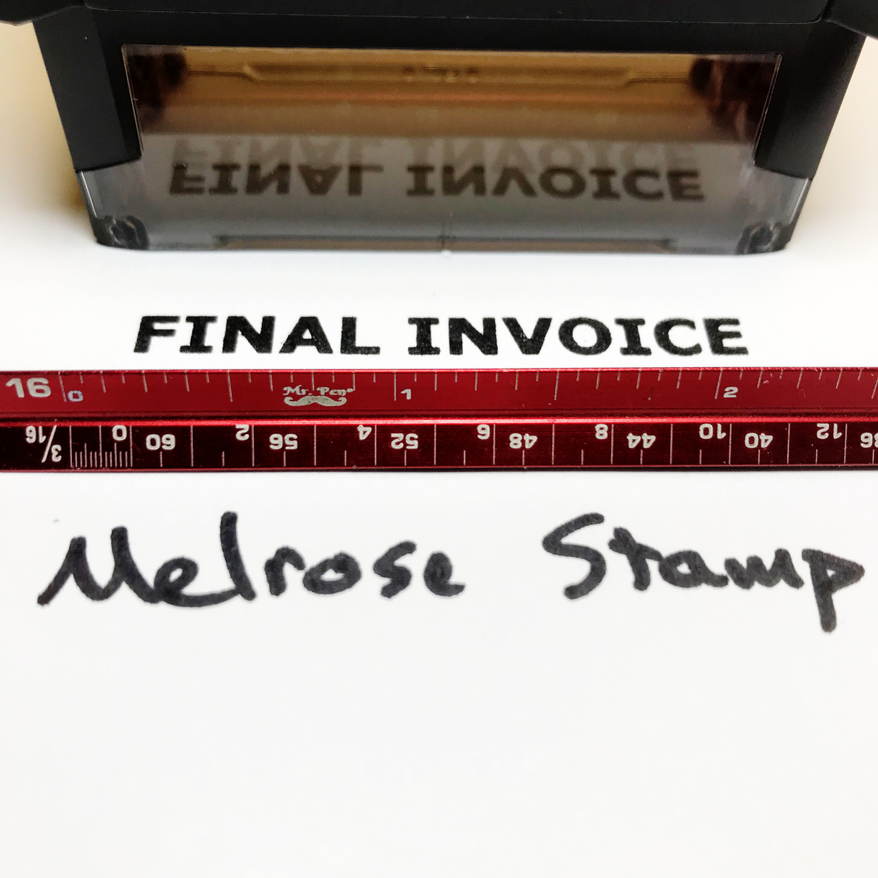 Final Invoice Stamp Black Ink Large 0424D