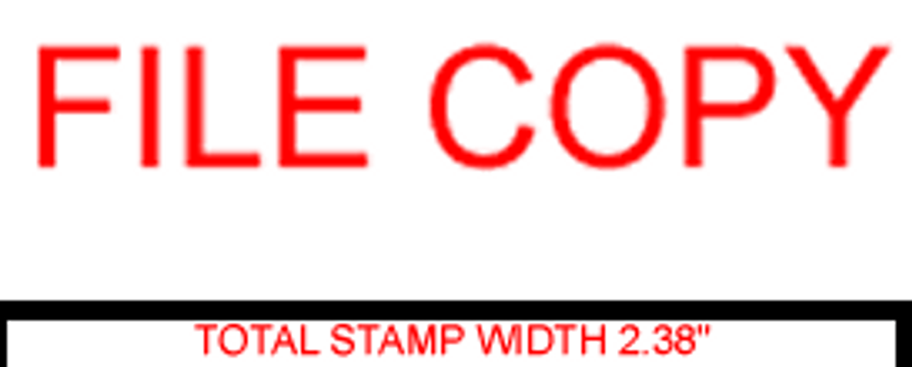 FILE COPY Rubber Stamp for office use self-inking