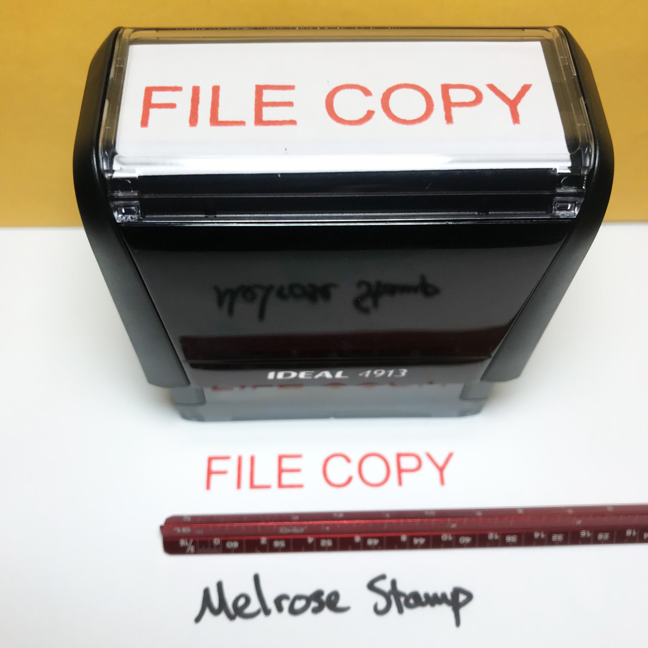 File Copy Stamp Red Ink Large 1122A