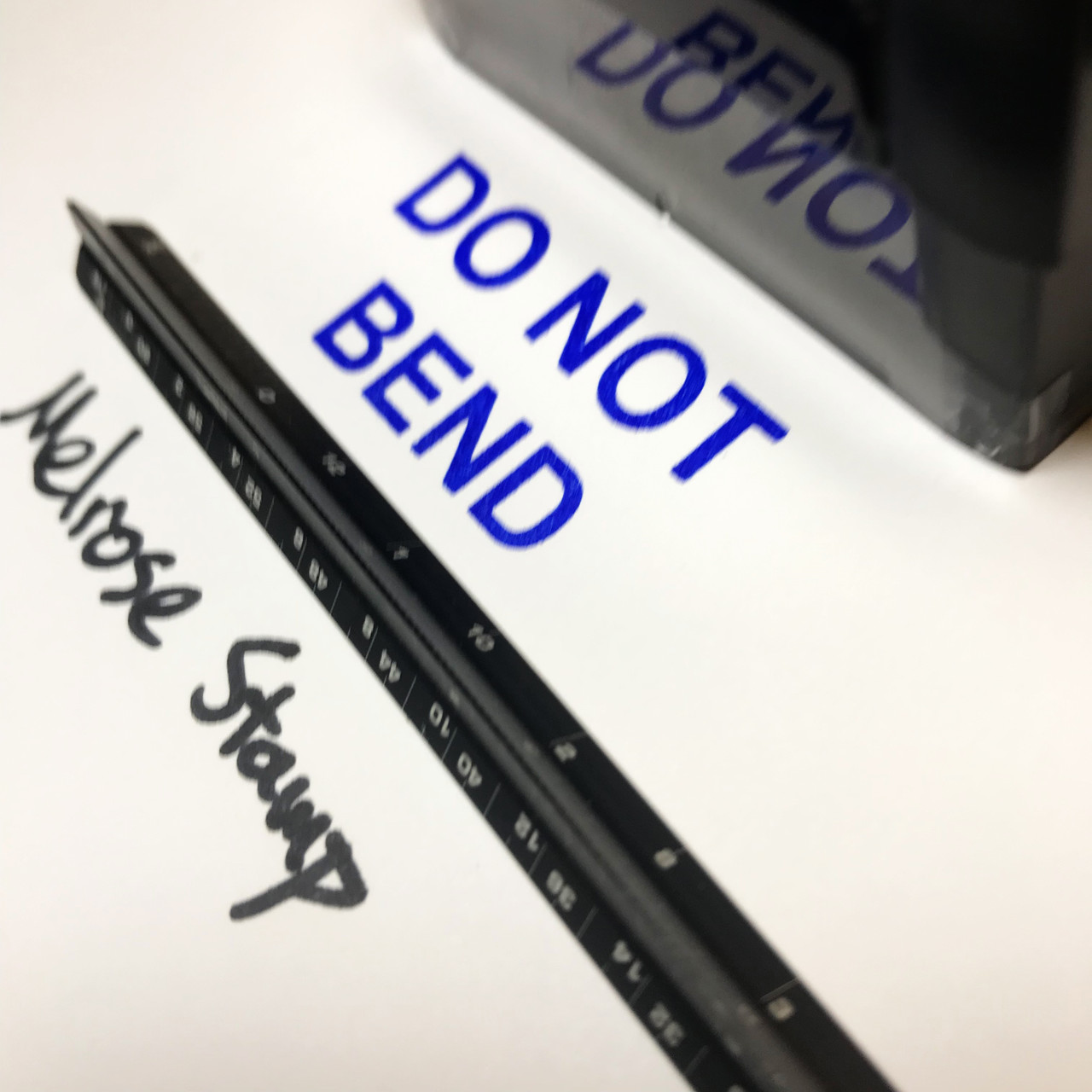 Do Not Bend Stamp Blue Ink Large 0422C