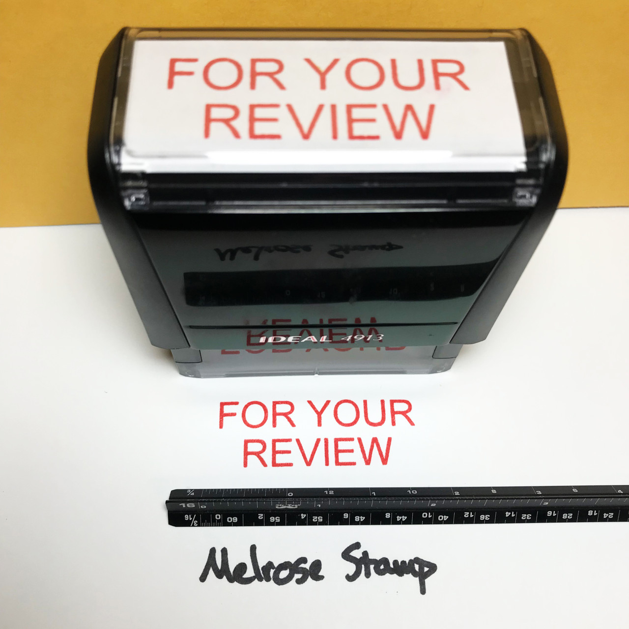 For your Review Stamp Red Ink Large 0422A
