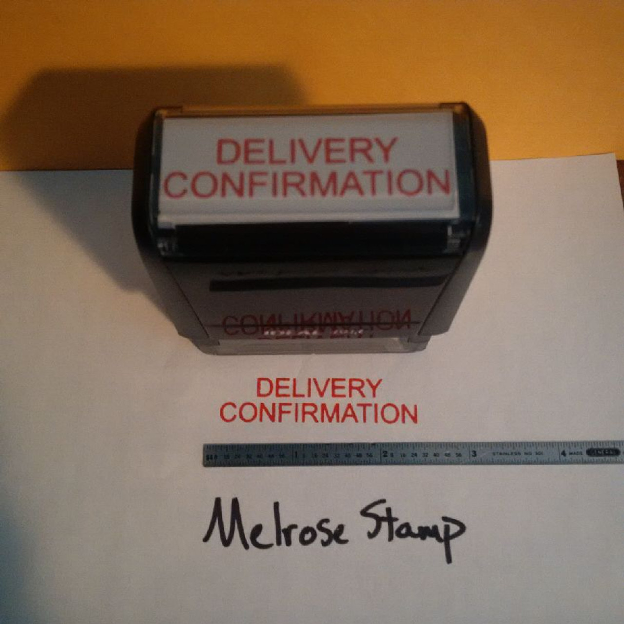 DELIVERY CONFIRMATION  Rubber Stamp for mail use self-inking