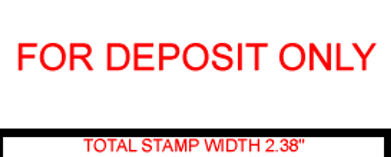 FOR DEPOSIT ONLY Rubber Stamp for office use self-inking
