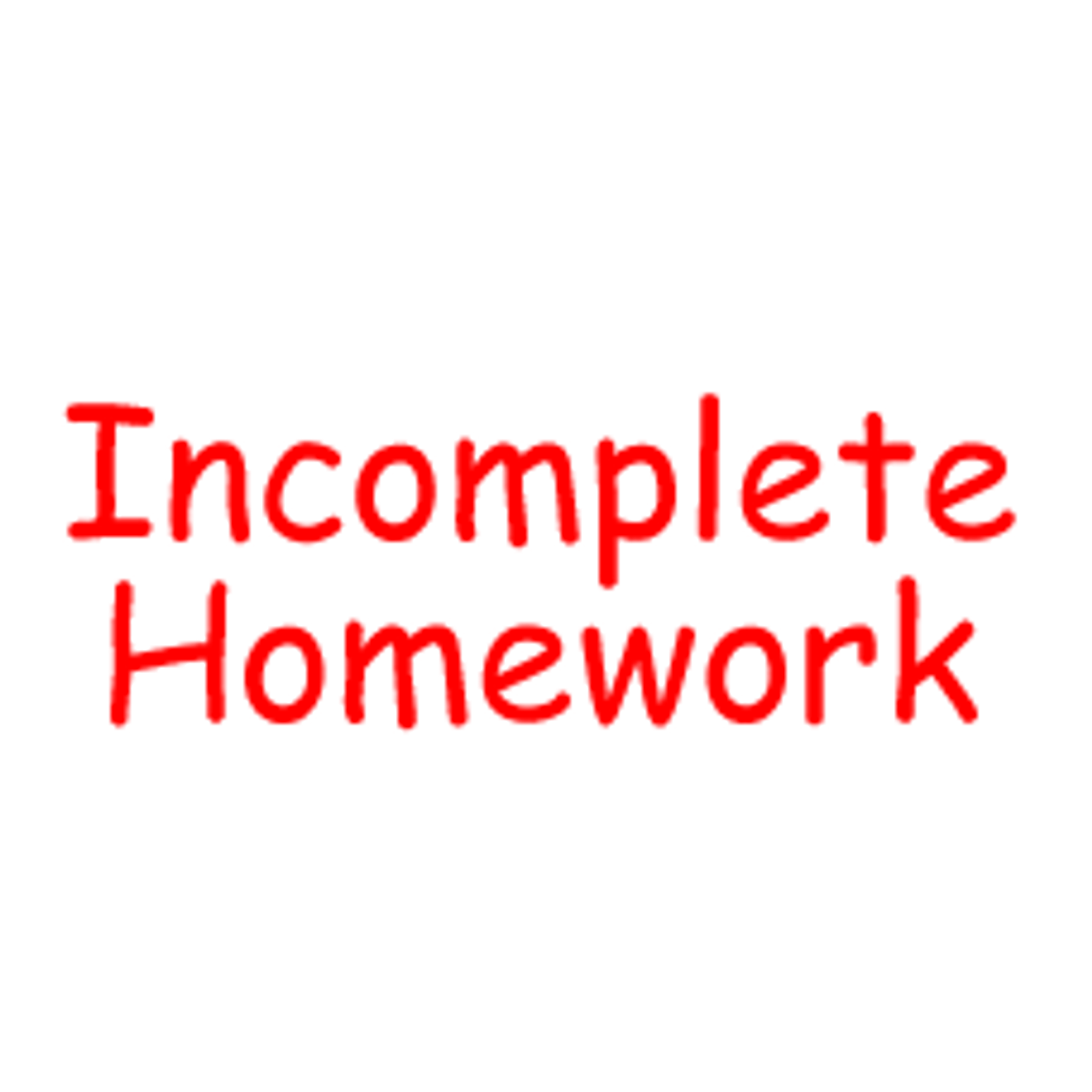 letter for incomplete homework