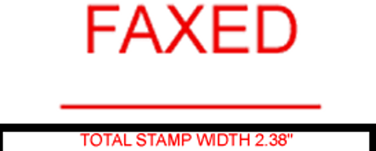 FAXED w/line Rubber Stamp for office use self-inking