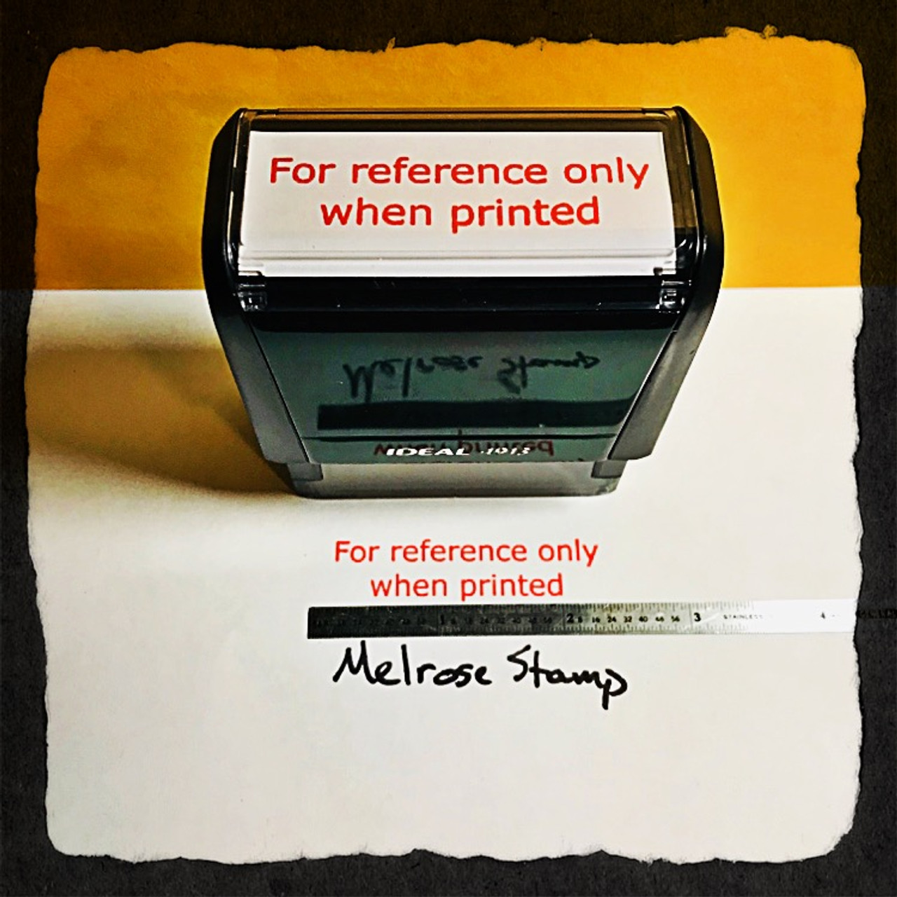 For reference Only When Printed Stamp Red Ink Large